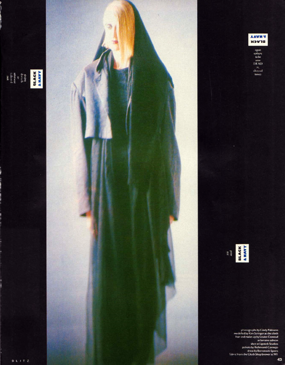 BLITZ 36 Nov 1985 fashion styled by Iain R Webb photograph by Cindy Palmano