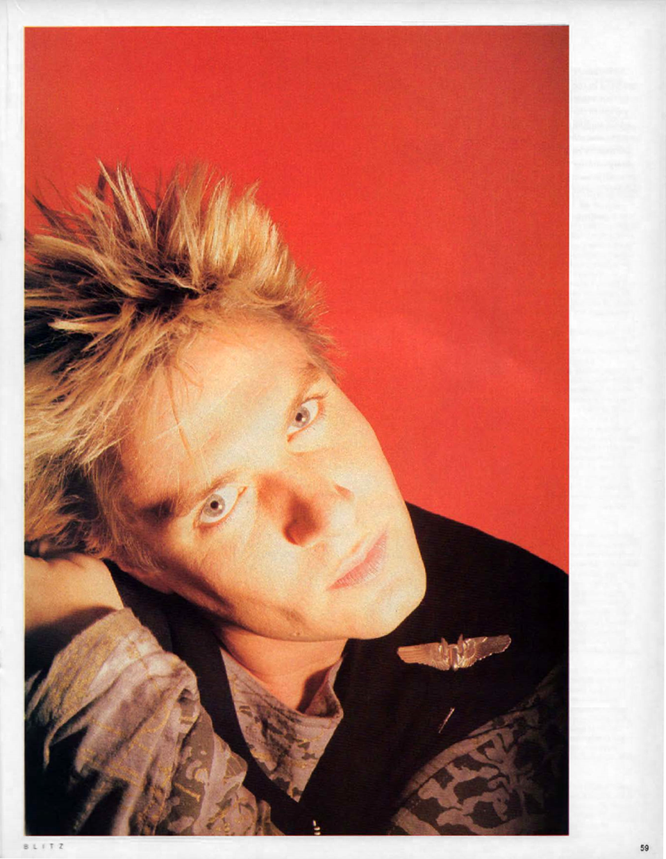BLITZ 54 Jun 1987 Simon Le Bon of Duran Duran photograph by Russell Young