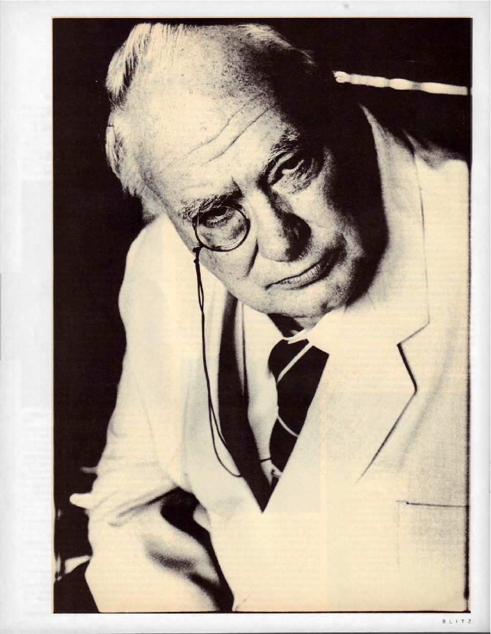 BLITZ 54 Jun 1987 Patrick Moore photograph by Phil Nicholls